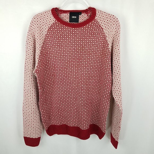 Asos sweater garnet/white‎ knit crew neck L(40-42)